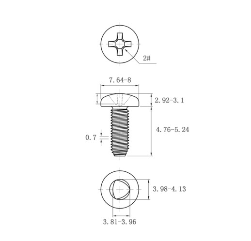 gb6560 m4*5 十字盤頭三角牙機螺釘