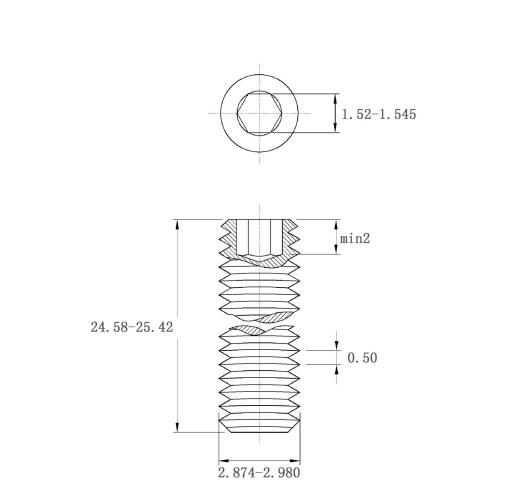 din913 m3*25 內六角平端緊定螺釘